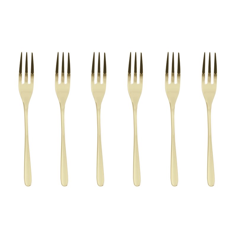 SAMBONET Taste Champagne Forchette da Dessert 6 Pezzi PVD Acciaio Inox