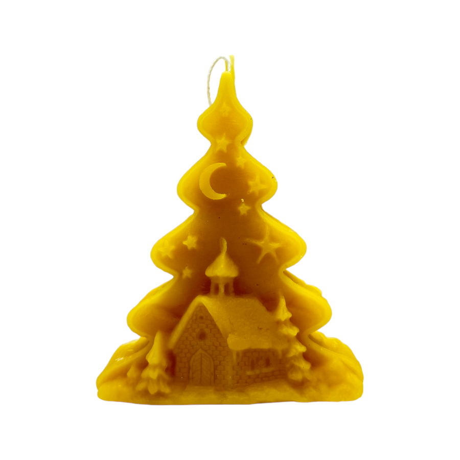 Candela profumata albero con chiesa 135g