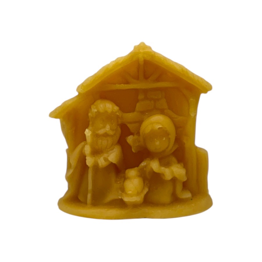 Candela profumata natività piccola in capanna