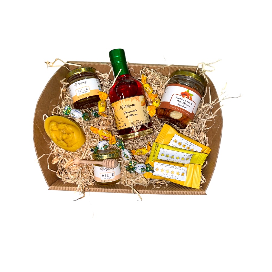 Cesto natalizio con prodotti al miele top