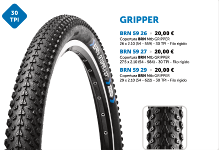 COPERTURA GRIPPER 27,5 X 2,10 NERO