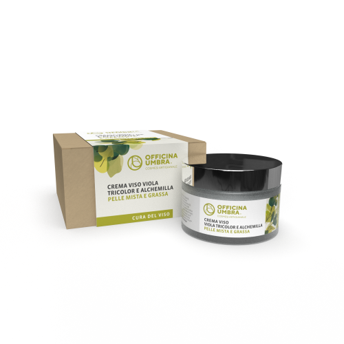Crema viso idratante viola tricolor e alchemilla per pelle mista e grassa - 50 m