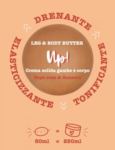 UP - Crema solida gambe e corpo Pepe Rosa & Zenzero - 80 gr.