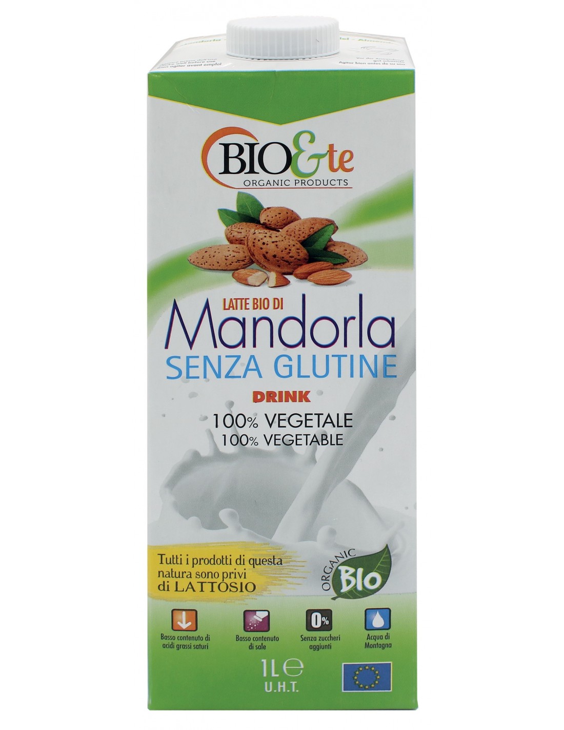LATTE DI MANDORLA S/Glutine - BIO&TE  - 1 litro