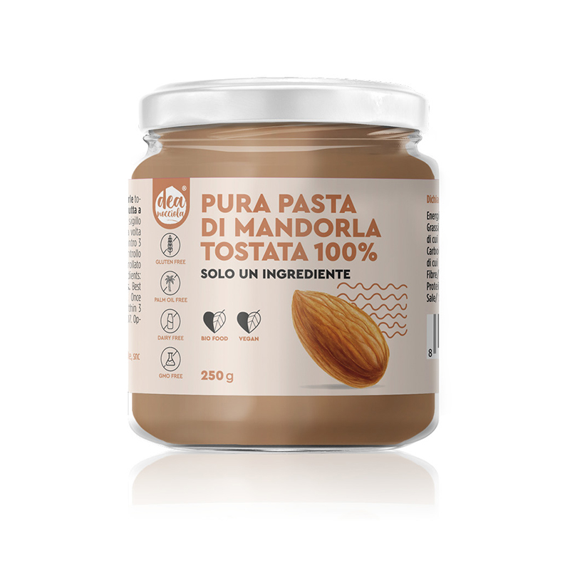 Pura Pasta di Mandorla SCURA 100% - Solo un Ingrediente - 250 gr.