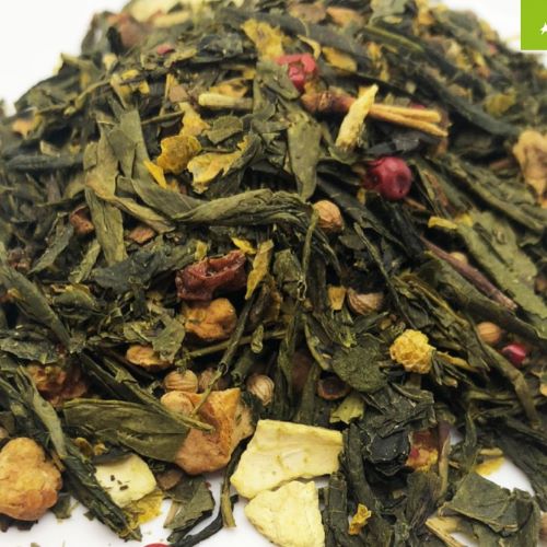Tè verde aromatizzato con miscela di spezie biologiche " FELICISSIMI AUGURI "