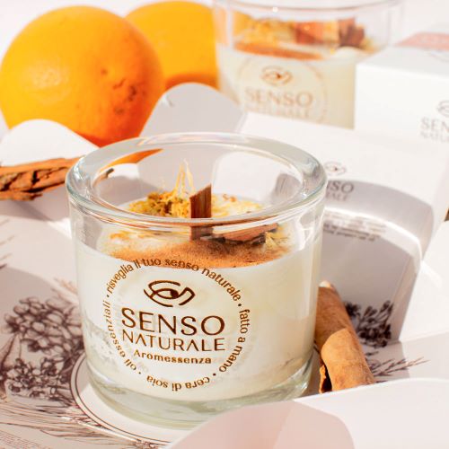 Candela di Soia profumata - ARANCIA E CANNELLA - 250 ml