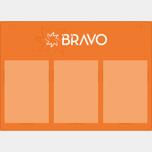 Bravo - bacheca assistenza 3 tasche 72x52