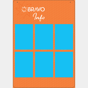 Bravo - bacheca Info 72x102 (6 tasche A4)