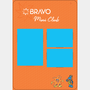 Bravo - bacheca Mini Club 52x72 (1 tasca A4 + 2 tasche A5)