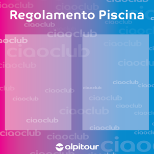 Ciao Club - bacheca Regolamento Piscina 2 tasche 50x50