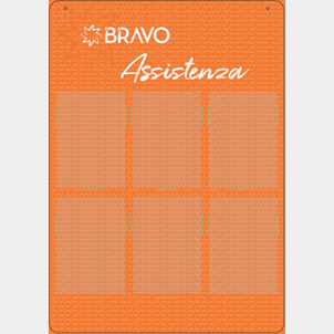 Bravo - bacheca assistenza 6 tasche 72x102