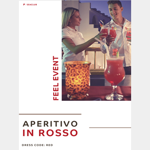 Seaclub - locandina aperitivo in rosso forex