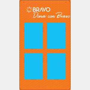 Bravo - bacheca Dona con Bravo 58x102 (4 tasche A4)