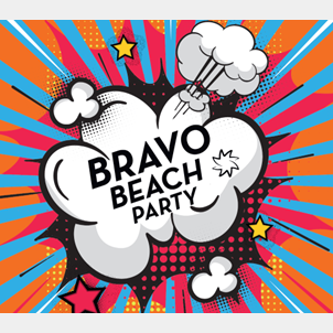 Bravo - backdrop wall - telo BRAVO BEACH PARTY