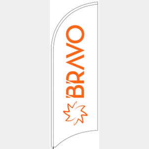 Bravo - bandiera vela h280 bianco (solo telo)