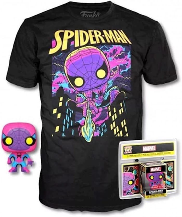 FUNKO TEE+POP Spider-Man Blacklight L