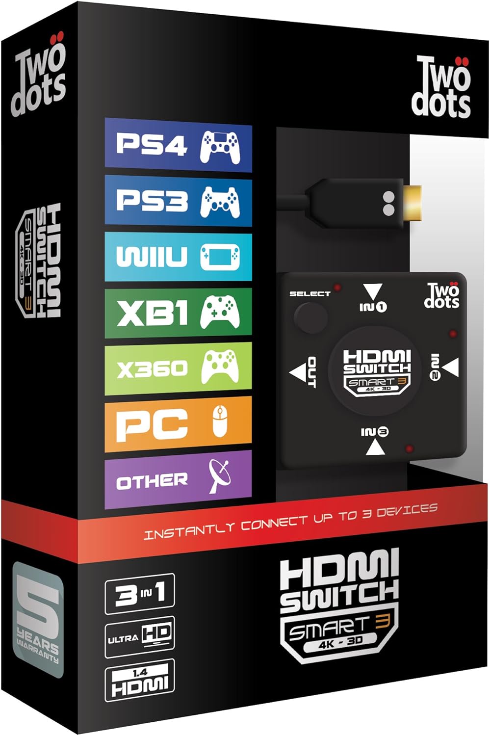 Two Dots HDMI Switch Smart 3
