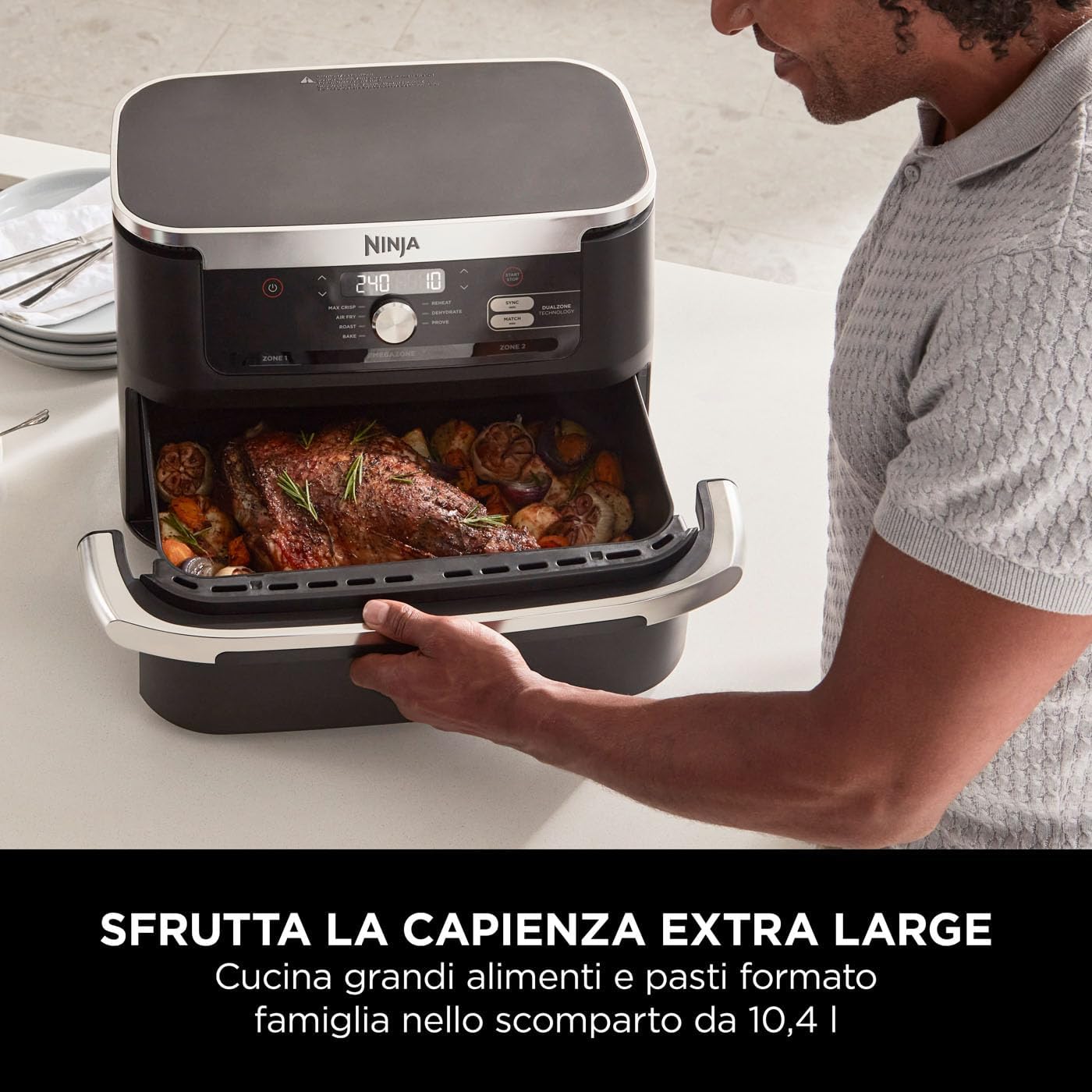 Friggitrice ad aria Ninja Flexdrawer da 10,4 L