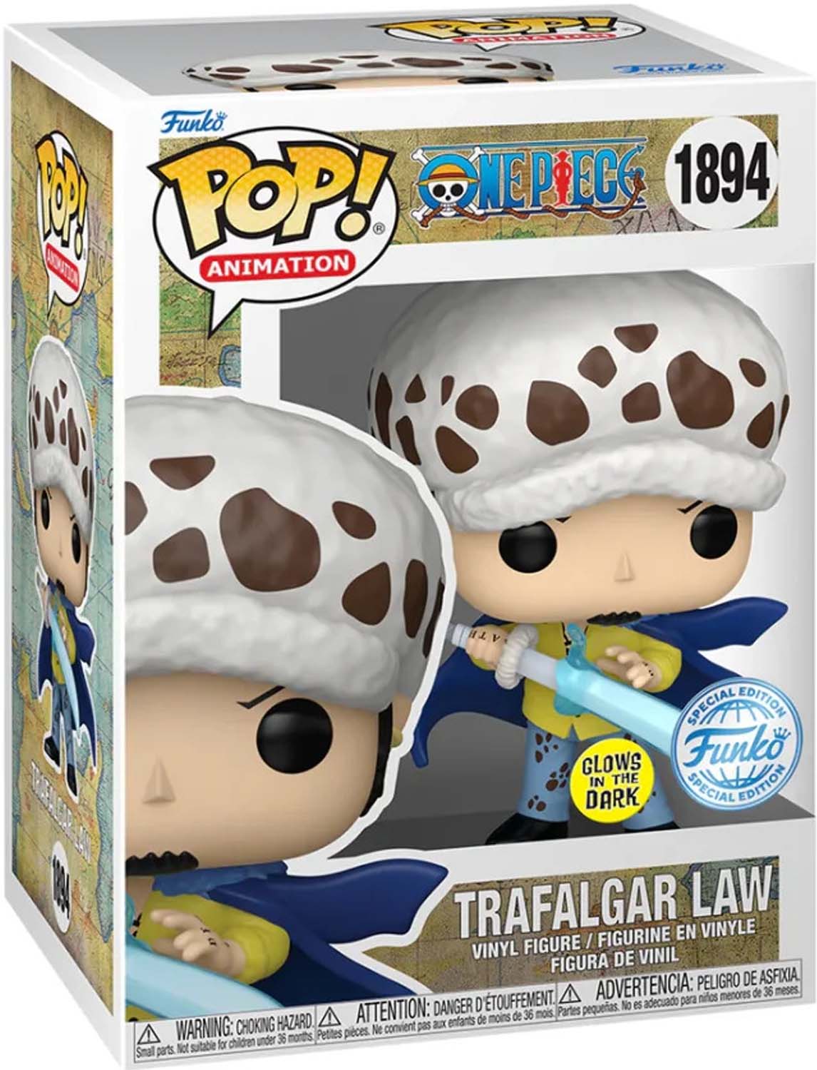 Funko POP! One Piece - 1894 Law With Blue Anesthesia (Glow In The Dark