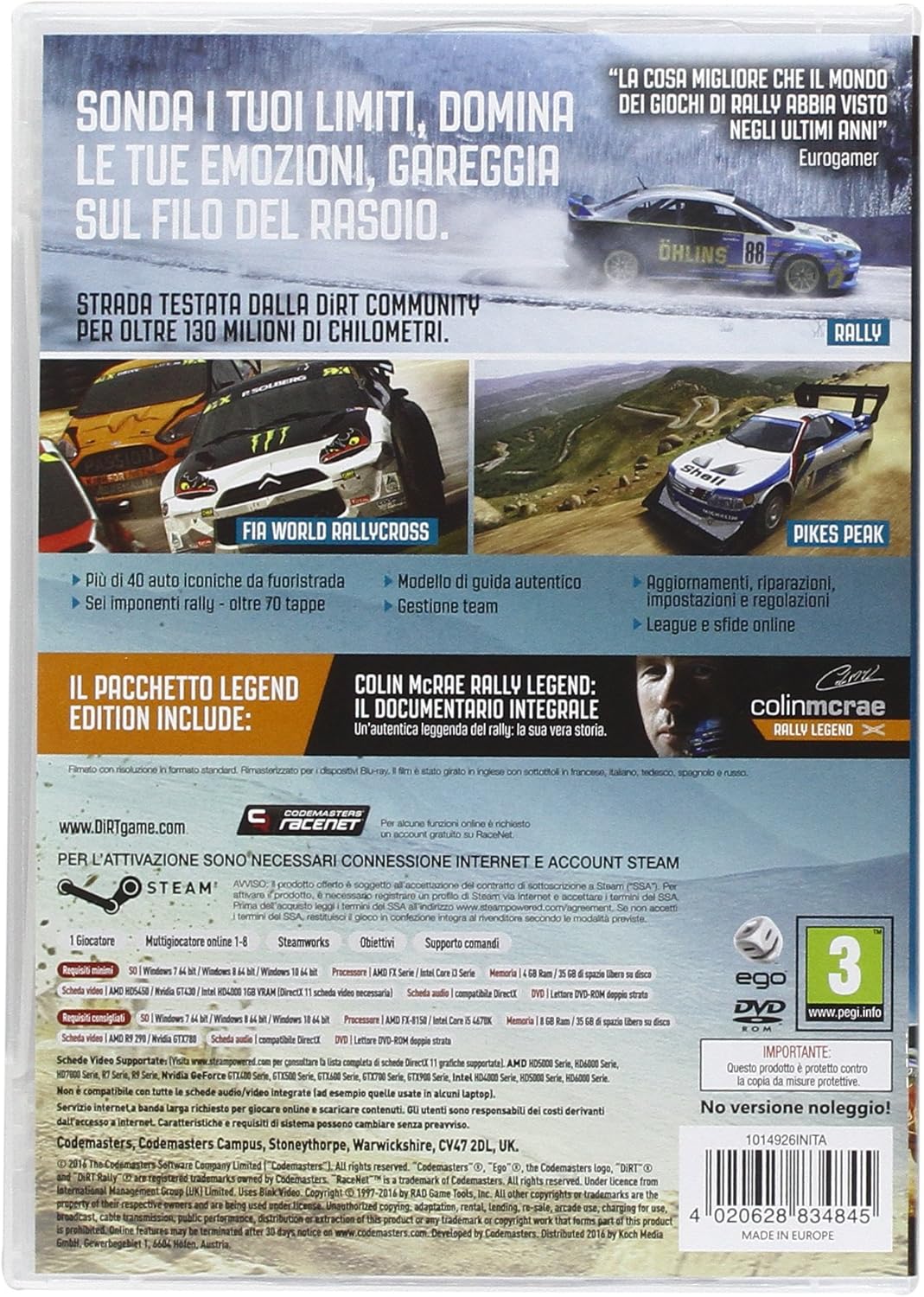 Dirt Rally Legend Edition - PC