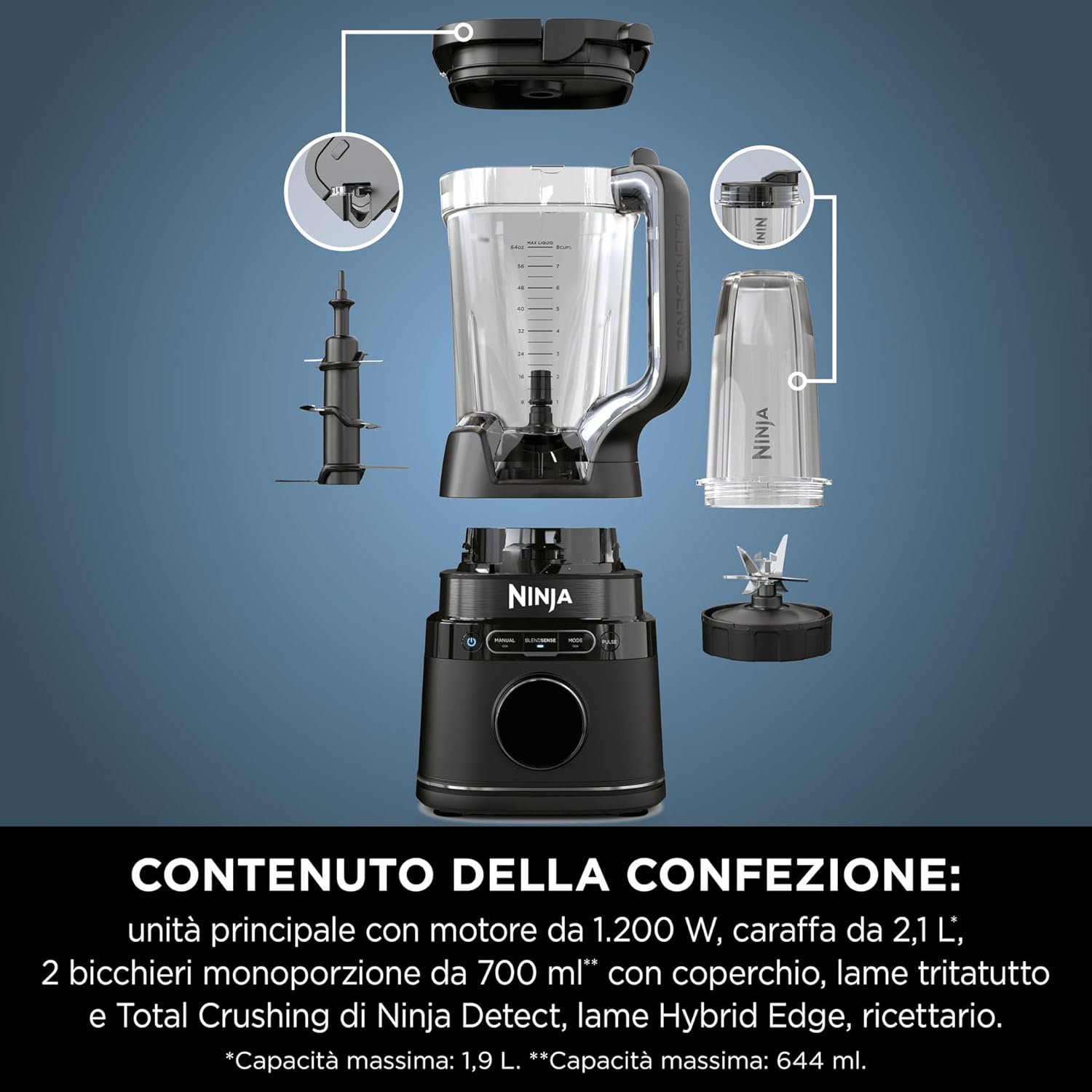 Frullatore Detect Power Pro 2 in 1
