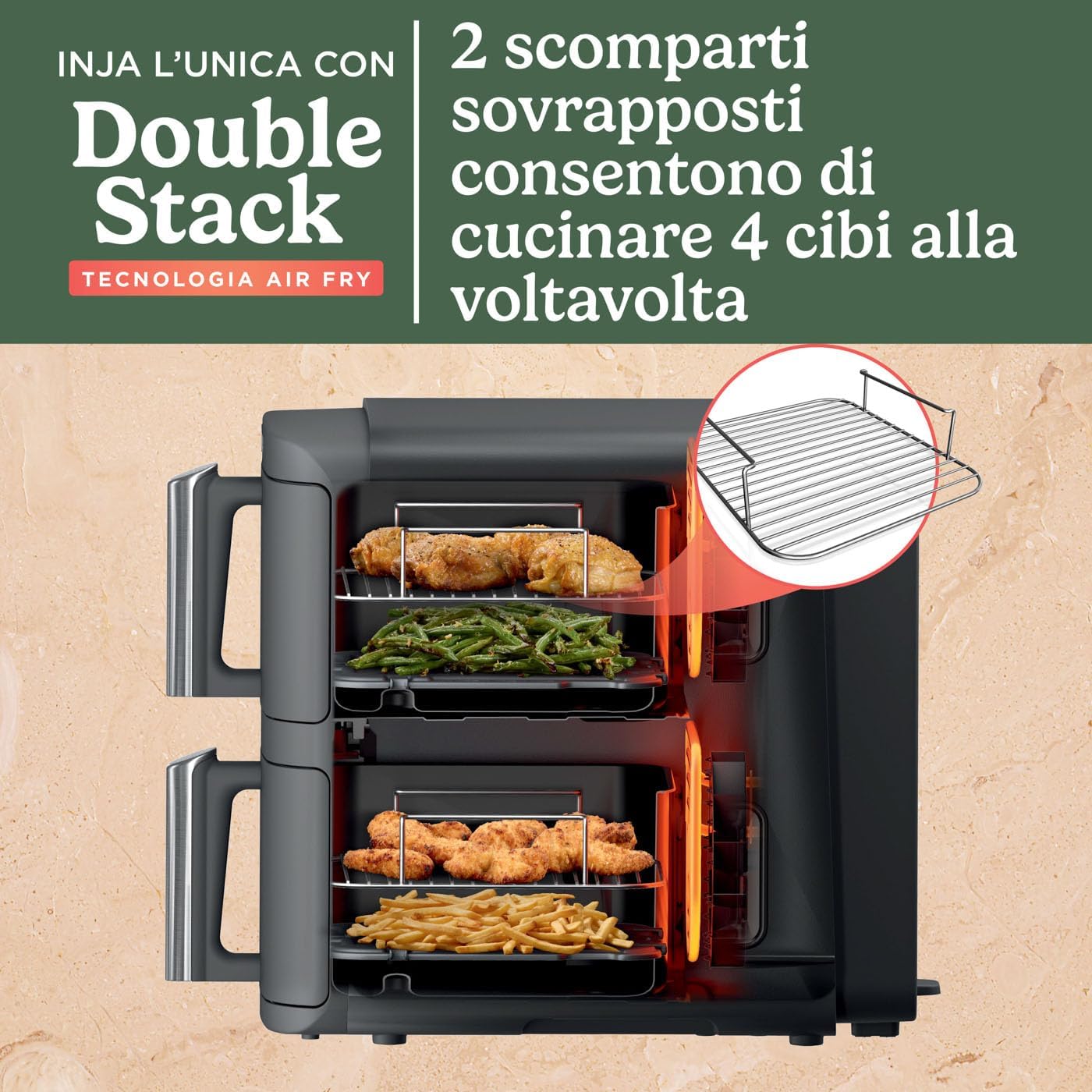 Friggitrice ad Aria DoubleStack XL 9,5 LT