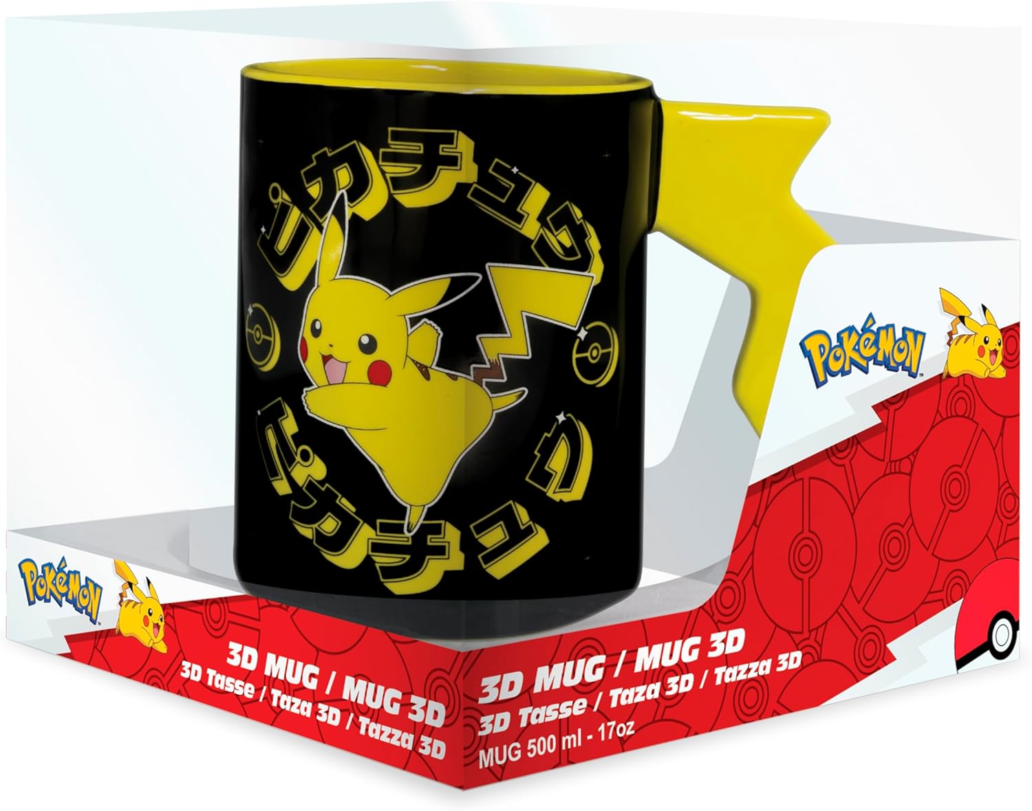 Tazza 3D Pokemon Pikachu Lightning Bolt