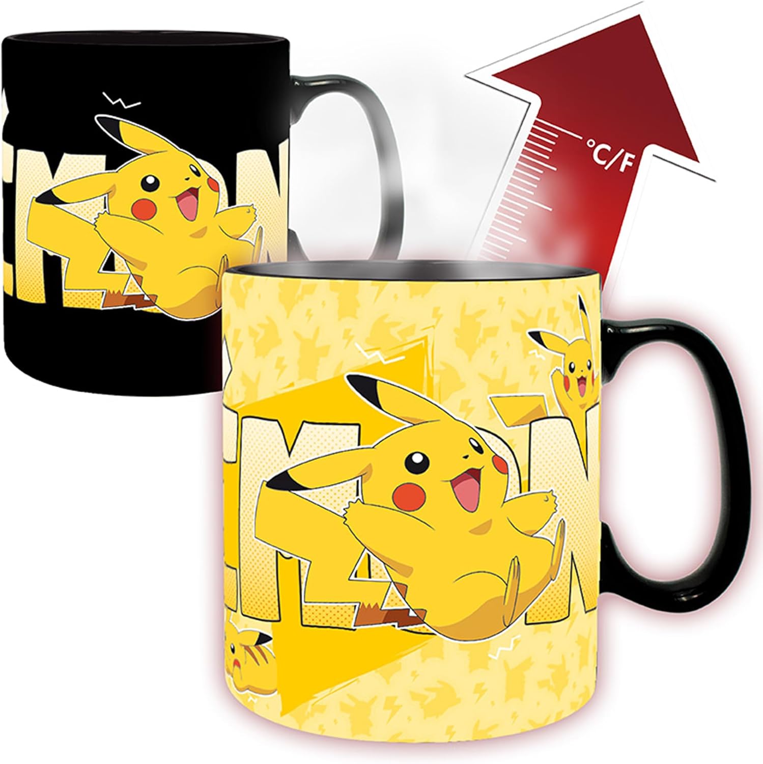 Tazza Cambia Colore Pokemon Pikachu Emotion
