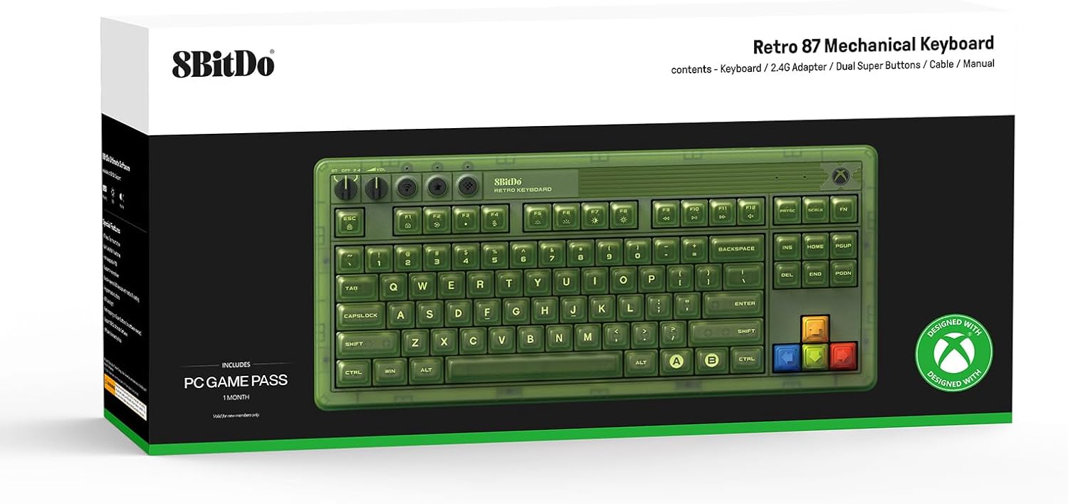 Retro 87 Mechanical Keyboard - Xbox Edition