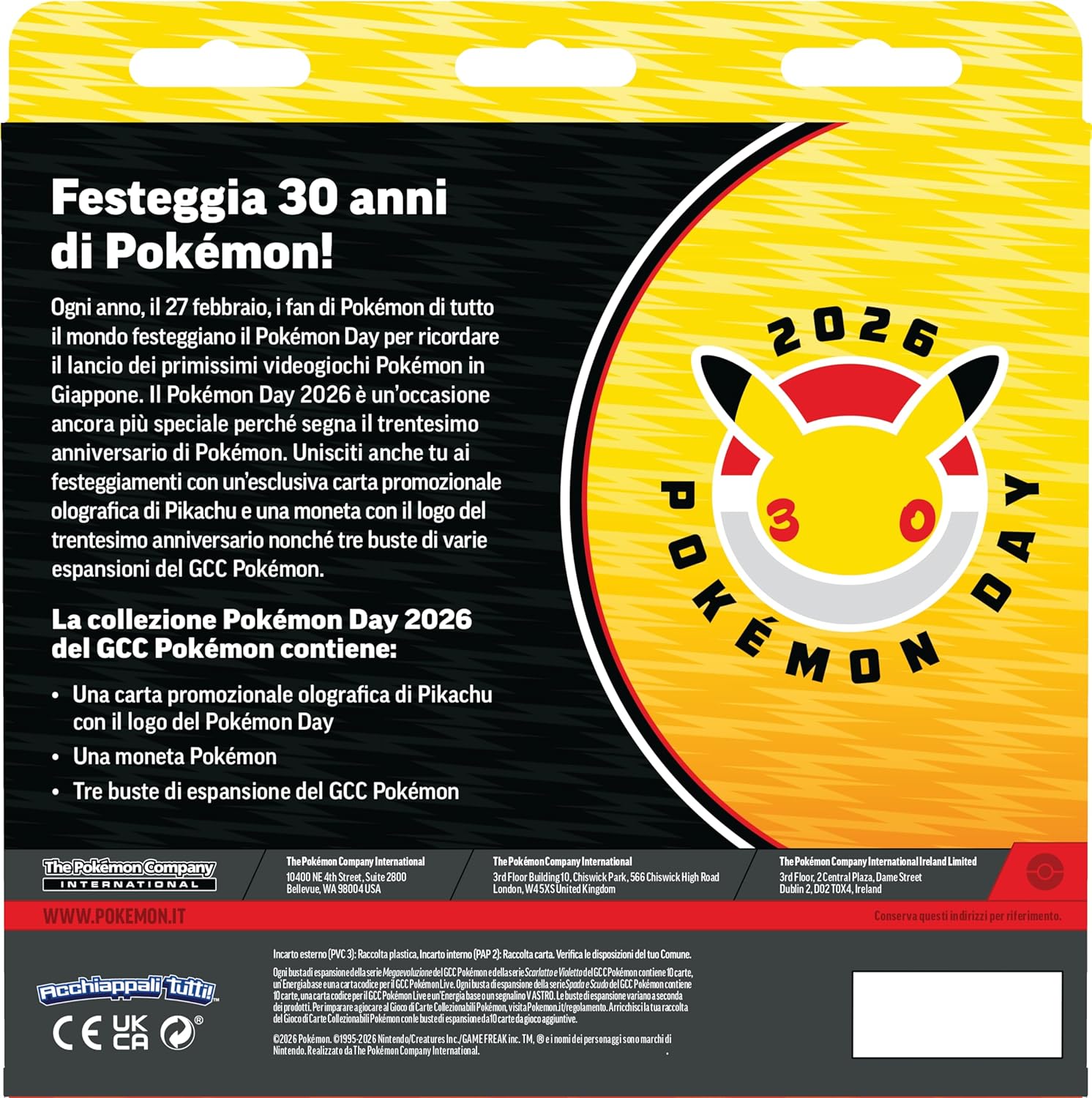 Pokemon ITA Collezione Pokemon Day 2026