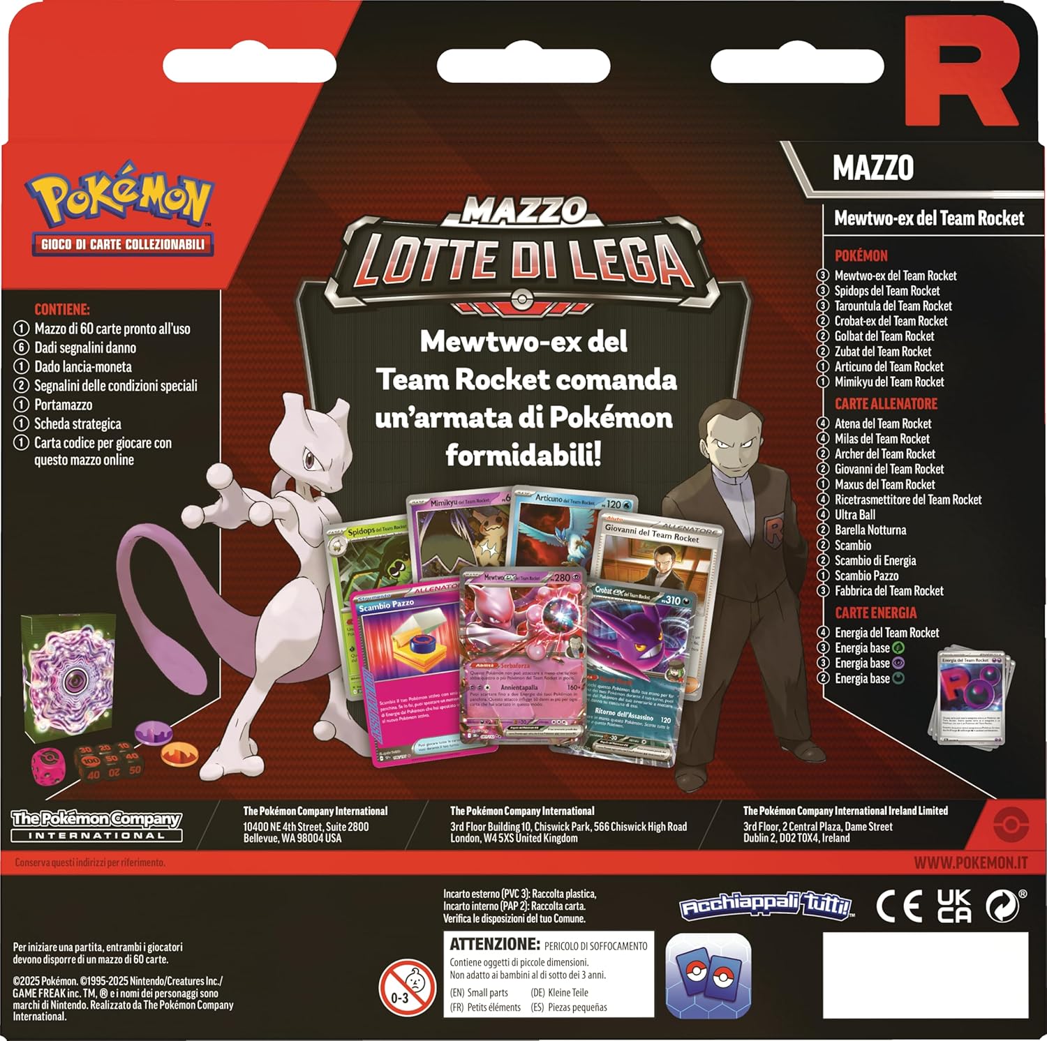 Pokemon ITA Mazzo Lotta di Lega Mewtwo Ex del Team Rocket