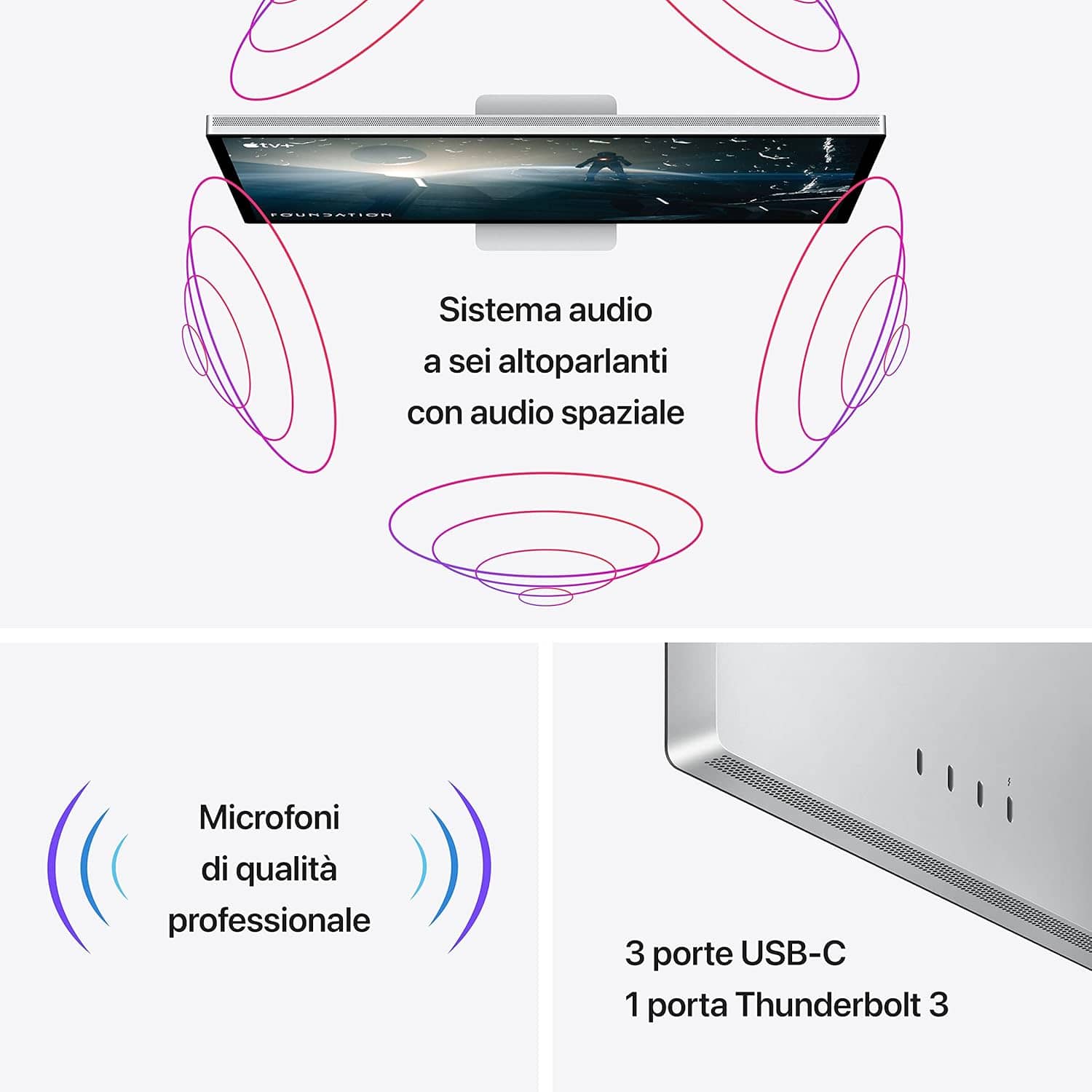 Apple Studio Display Vetro standard, sostegno a inclinazione regolabile Ex Demo