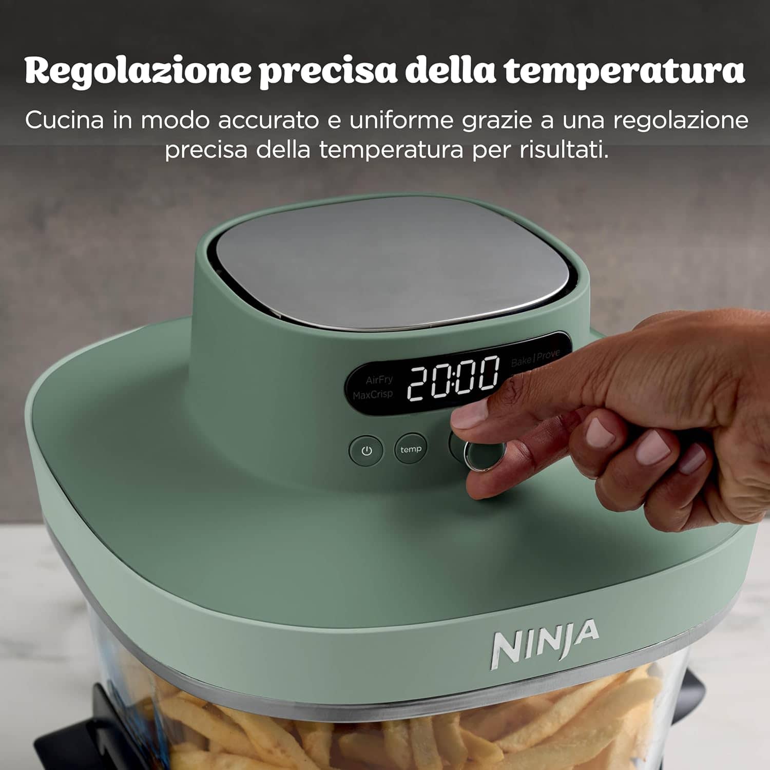 Friggitrice ad aria in vetro XL Ninja CRISPi PRO - Blu cyber