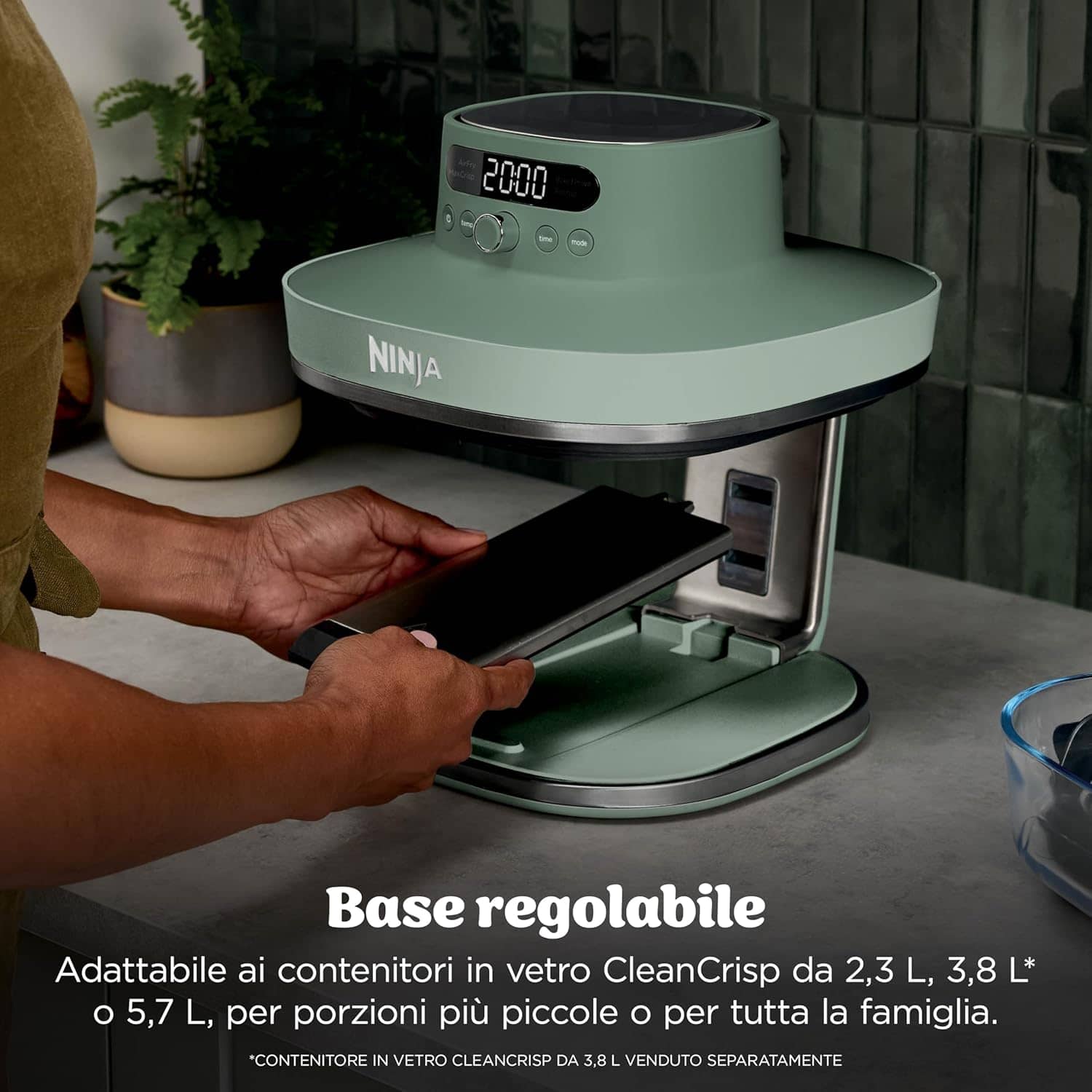 Friggitrice ad aria in vetro XL Ninja CRISPi PRO - Blu cyber