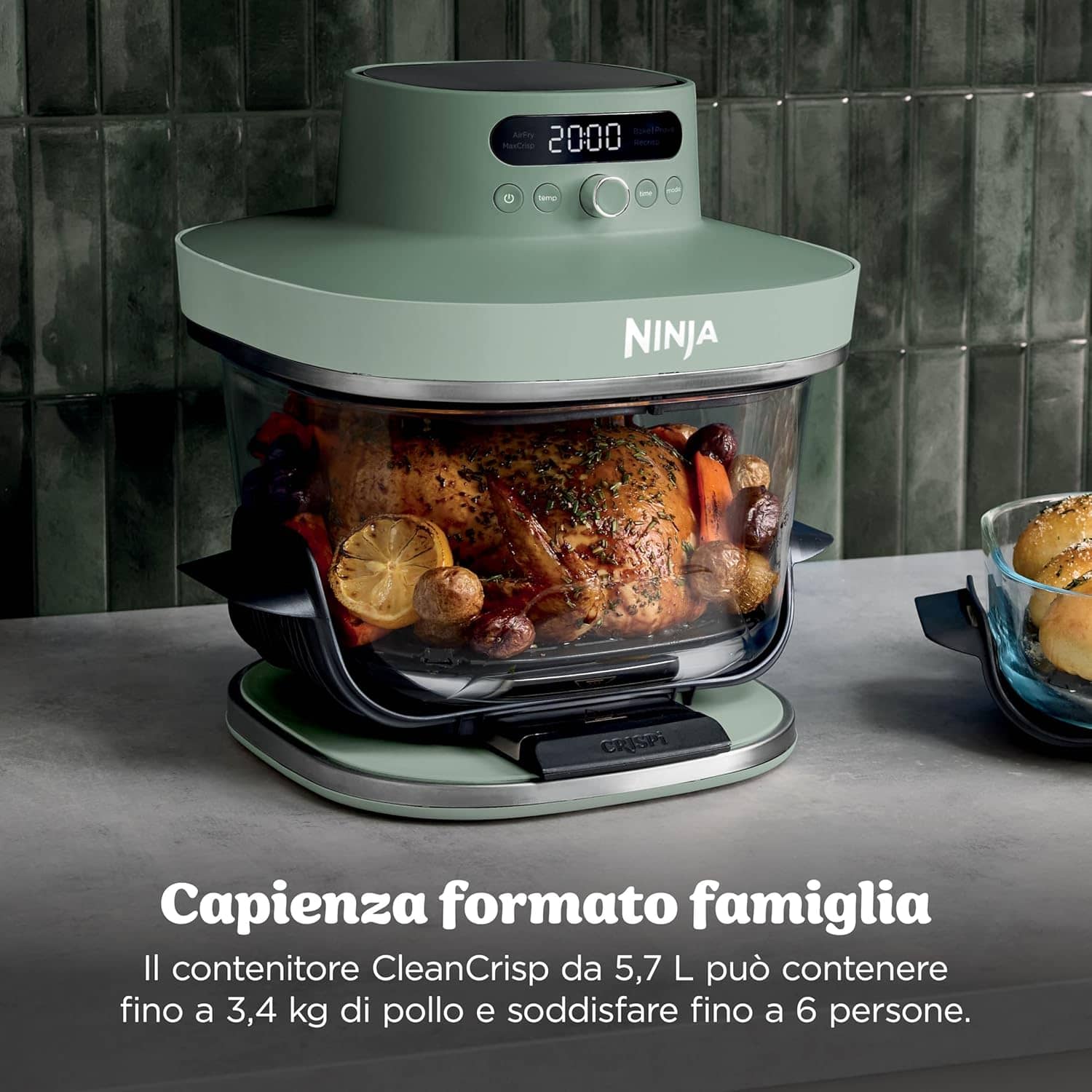 Friggitrice ad aria in vetro XL Ninja CRISPi PRO - Blu cyber