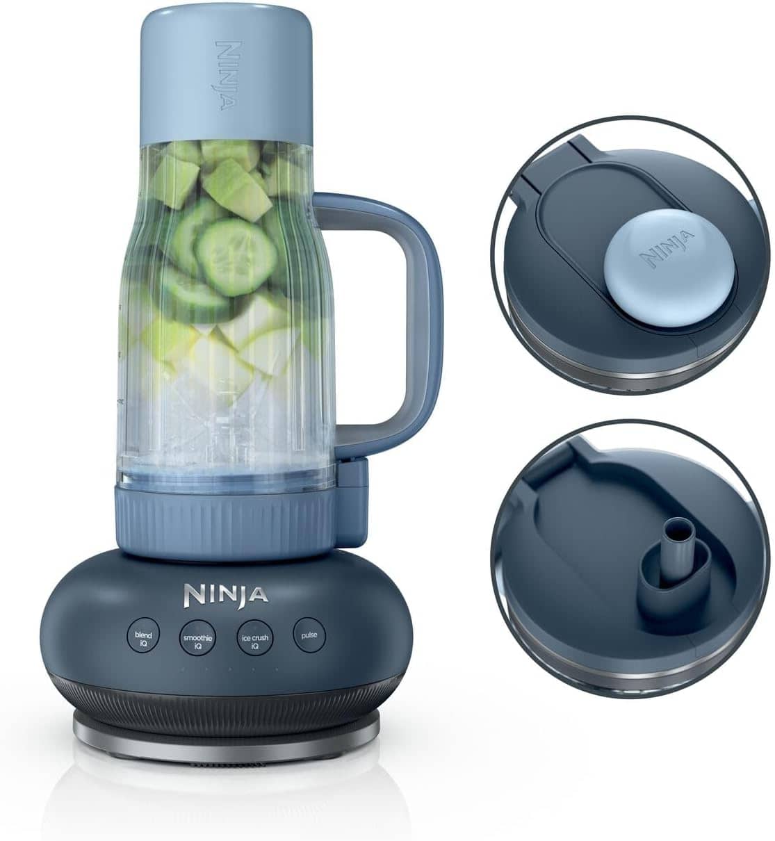 Frullatore Ninja Blendboss con borraccia con manico - BLU CYBER