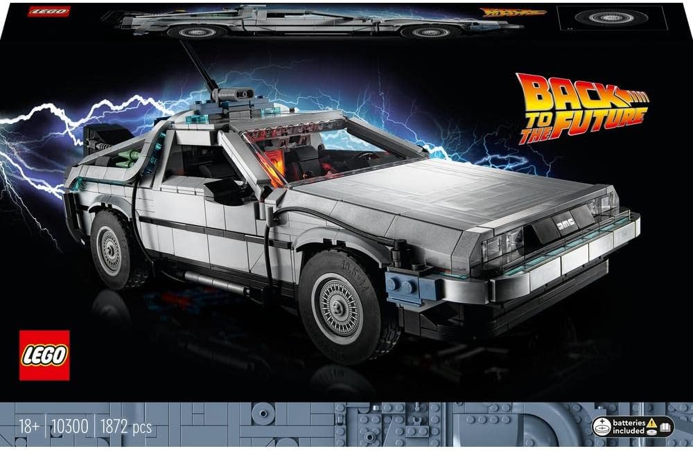 Lego 10300 Icons Back to the Future Macchina del Tempo Delorean