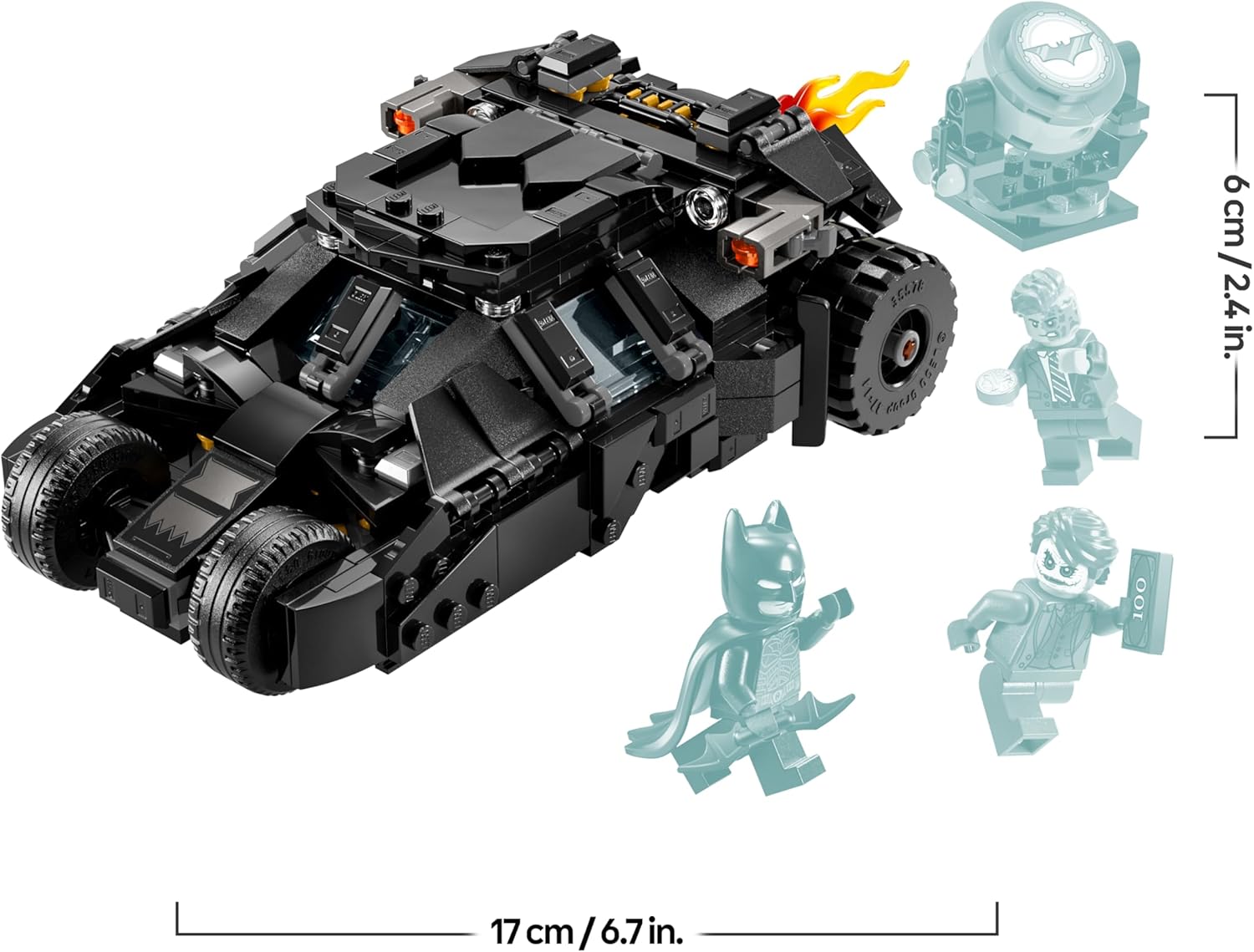 76303 DC Tumbler di Batman contro Two-Face e The Joker
