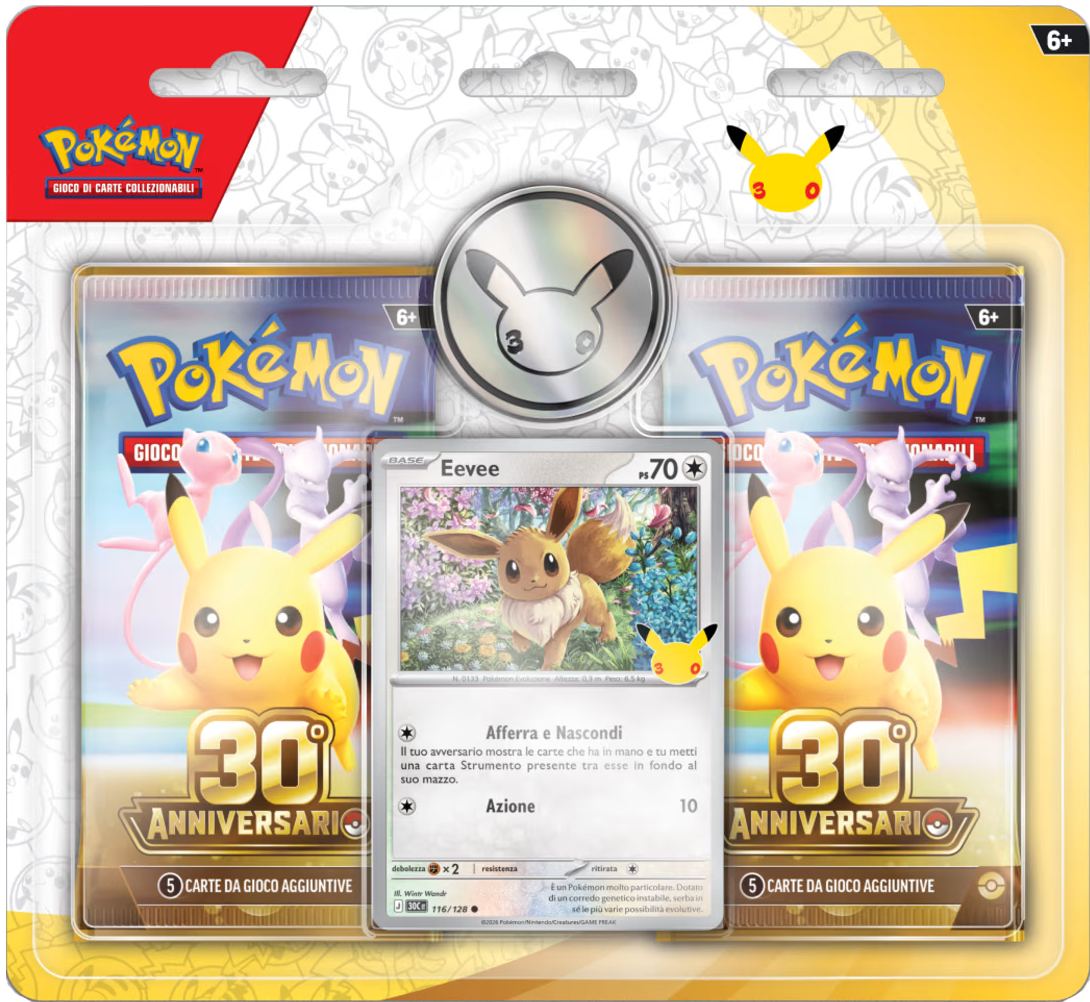 Pokemon ITA 30th Anniversario Blister 2 Buste