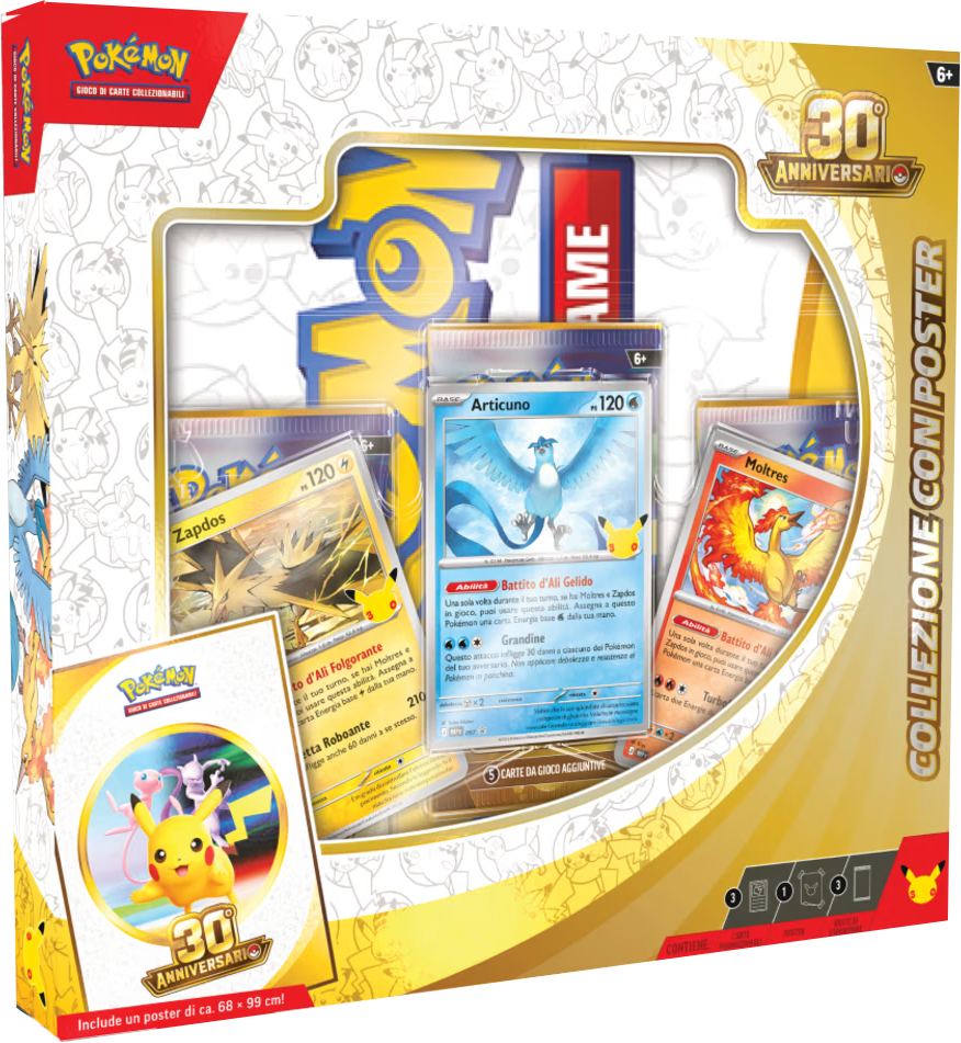 Pokemon ITA 30th Anniversario Collezione con Poster