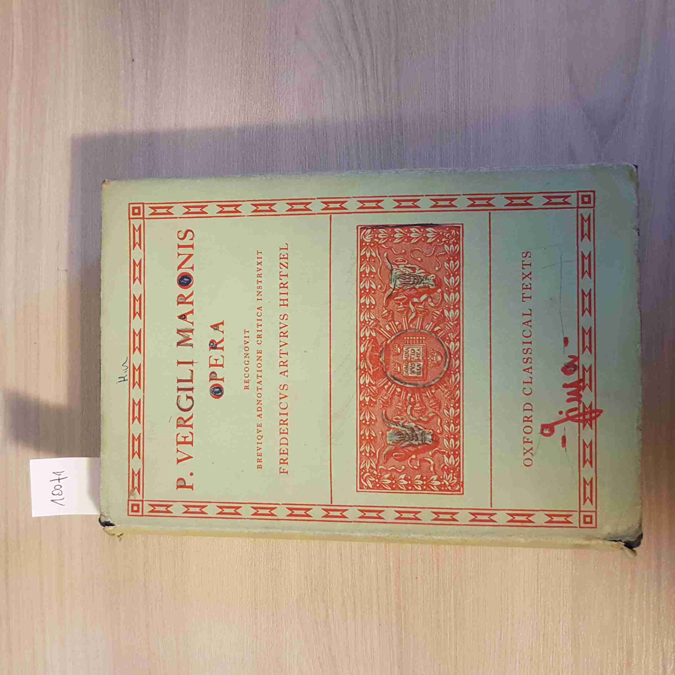 P. Vergili Maronis Opera - Oxford Textes classiques - 1963