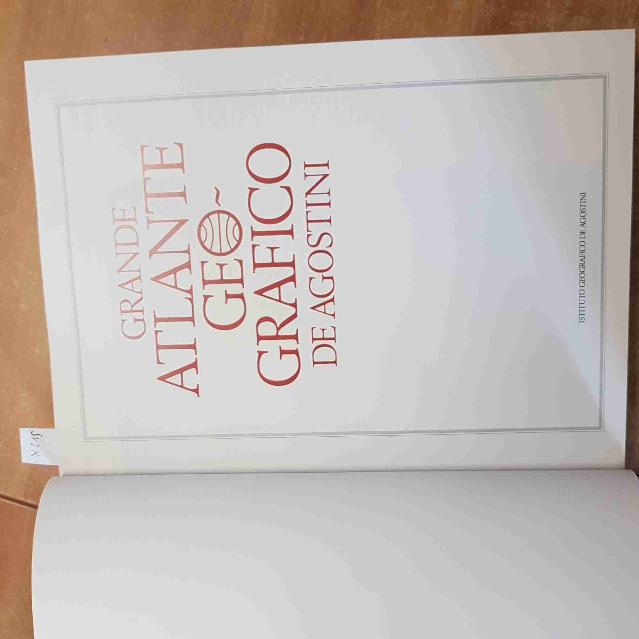 GRANDE ATLANTE GEOGRAFICO DE AGOSTINI  1992 EDIZIONE LUSSO