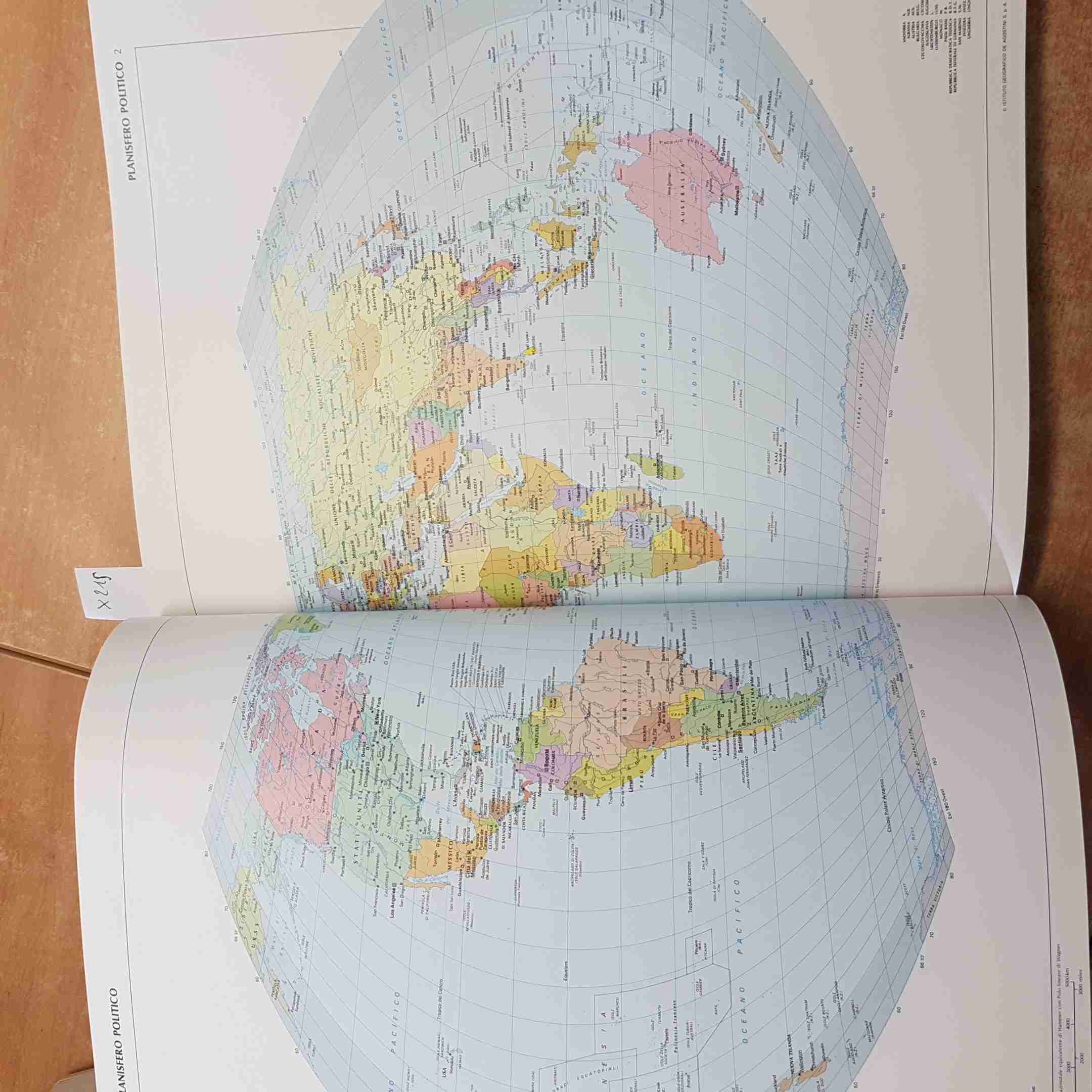 GRANDE ATLANTE GEOGRAFICO DE AGOSTINI  1992 EDIZIONE LUSSO