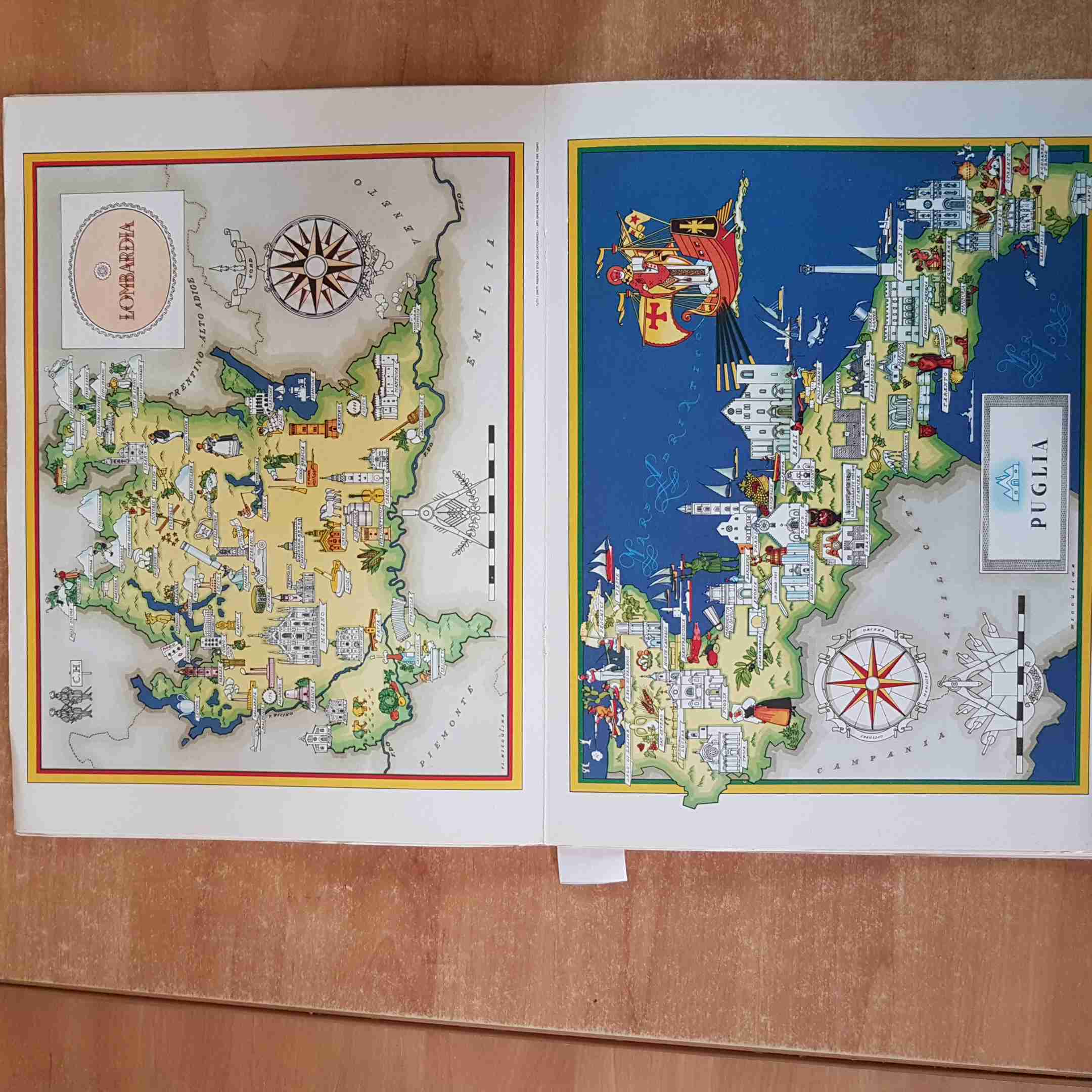 ATLANTE DELLE REGIONI ITALIANE 1970 TEMPO 20 tavole a colori + 16 pagine