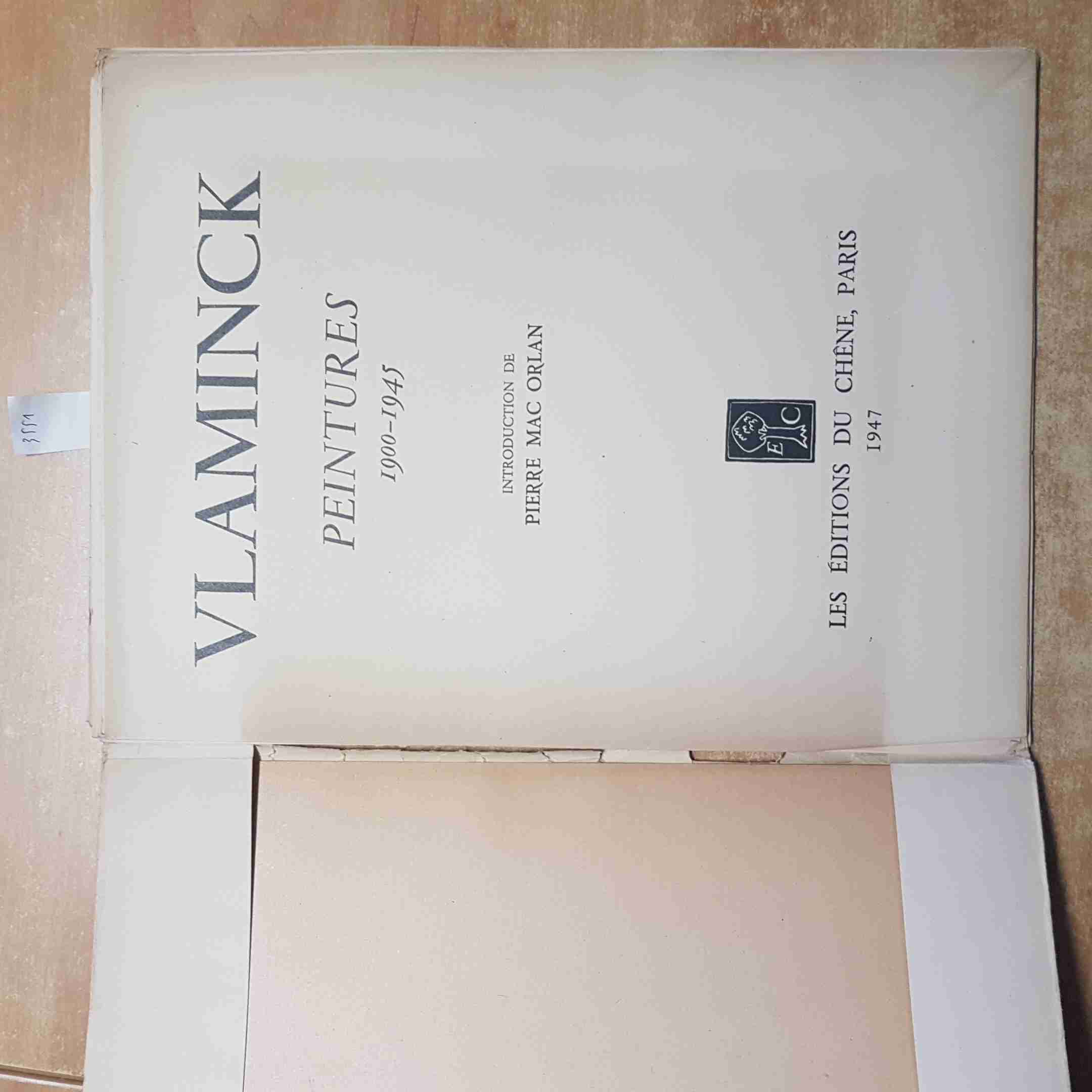 VLAMINCK PEINTURES 1900-1945 PIERRE MAC ORLAN 1947 les editions du chene PARIS