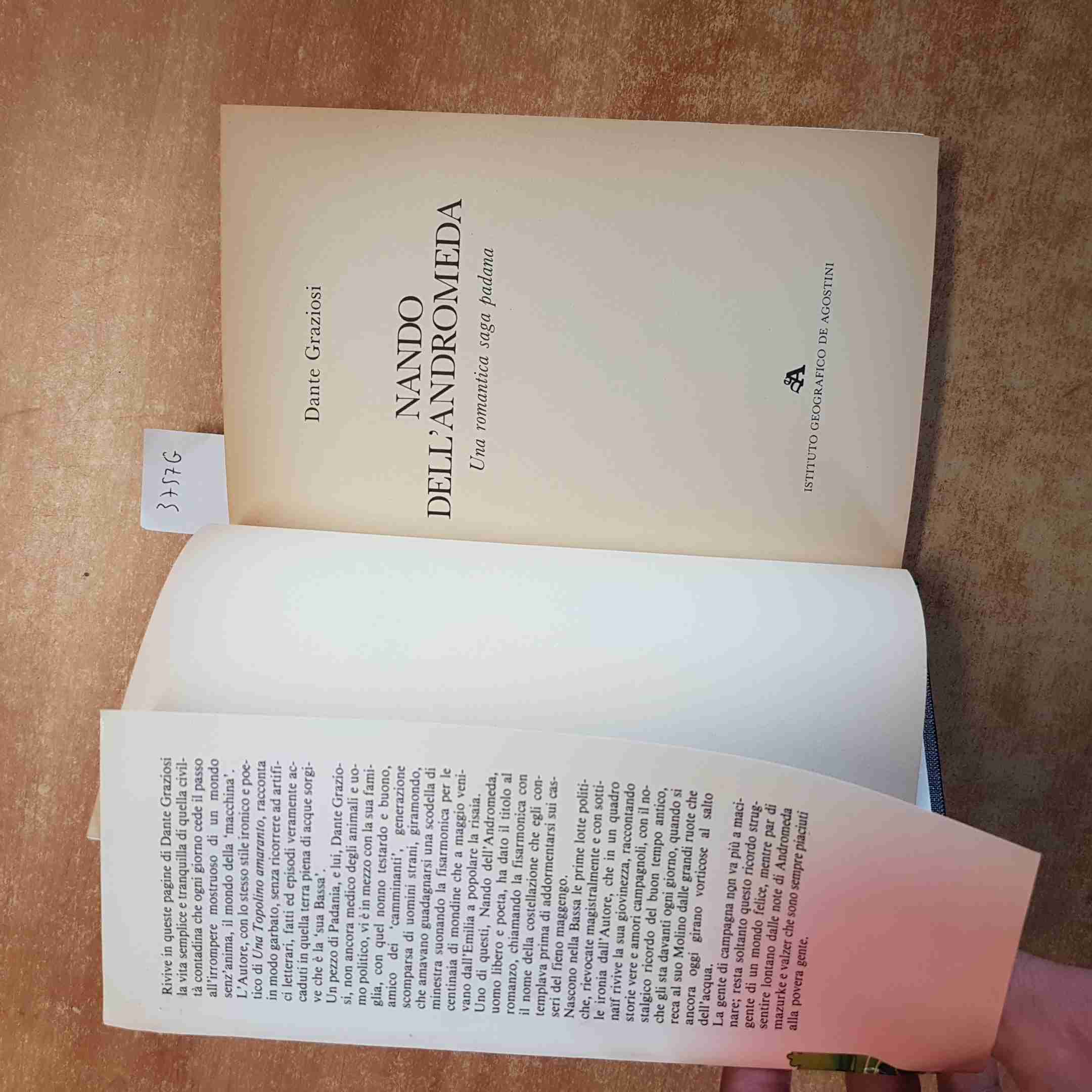 DANTE GRAZIOSI NANDO DELL\'ANDROMEDA una romantica saga padana 1987 DE AGOSTINI