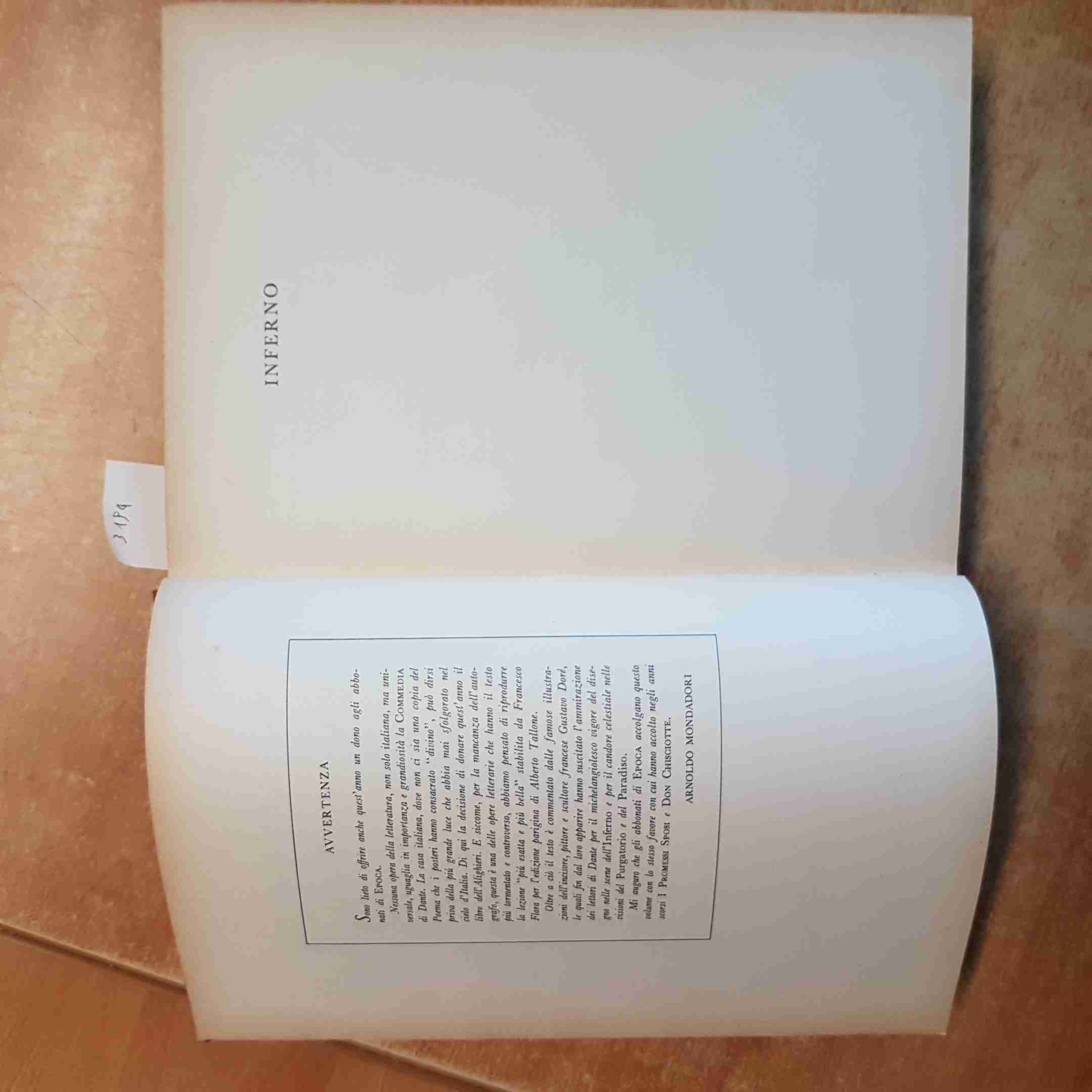 DANTE ALIGHIERI - THE DIVINE COMEDY - ILLUSTRATIONS DORE\' - MONDADORI - 1954