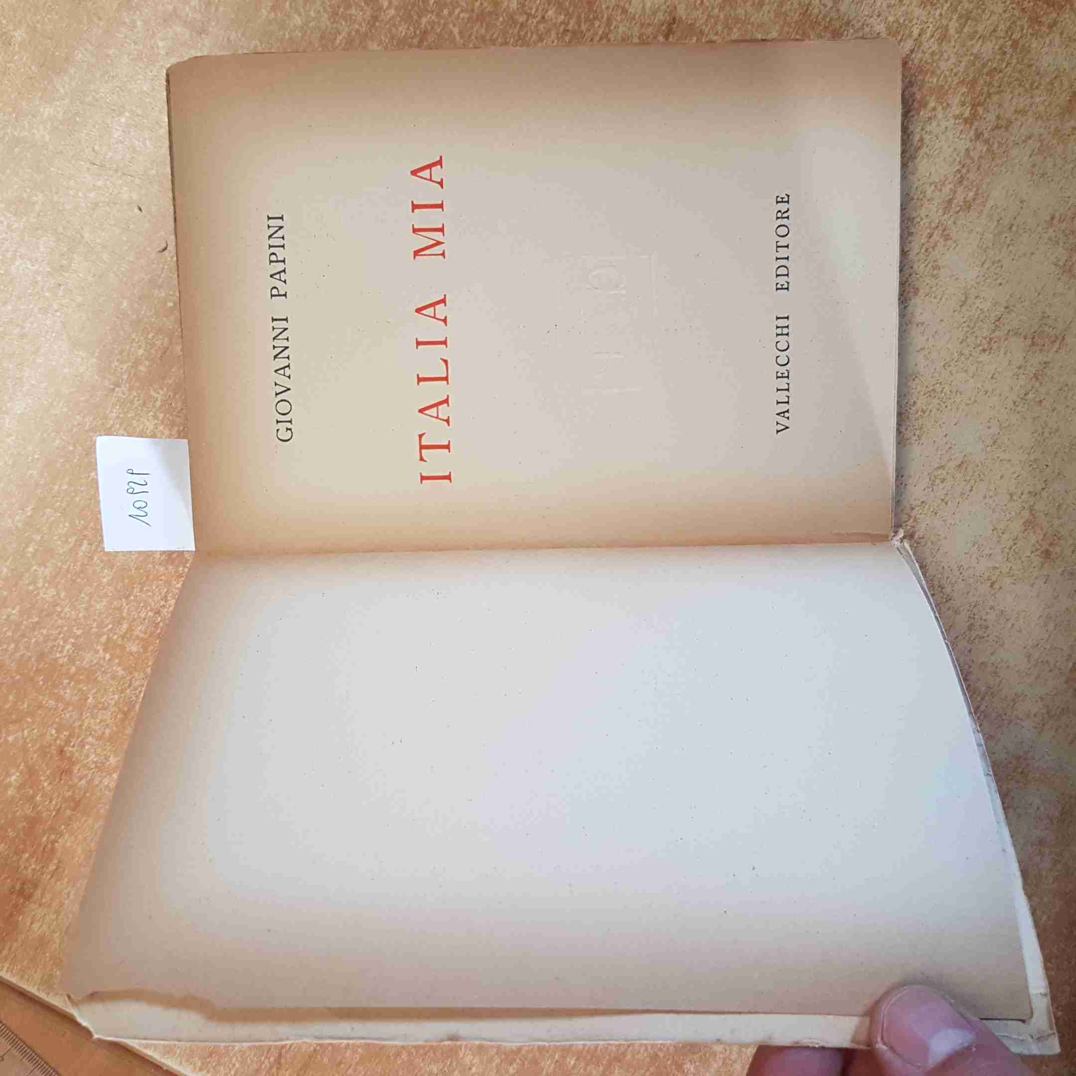 GIOVANNI PAPINI - ITALIA MIA 1ST EDITION - VALLECCHI 1939 FLORENCE ITALIAN HISTORY