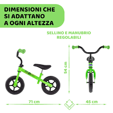 BALANCE BIKE GREEN ROCKET